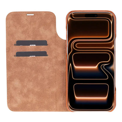 iPhone 17 Pro Genuine Leather Folio Case – Sonat Series Mizuri Leather