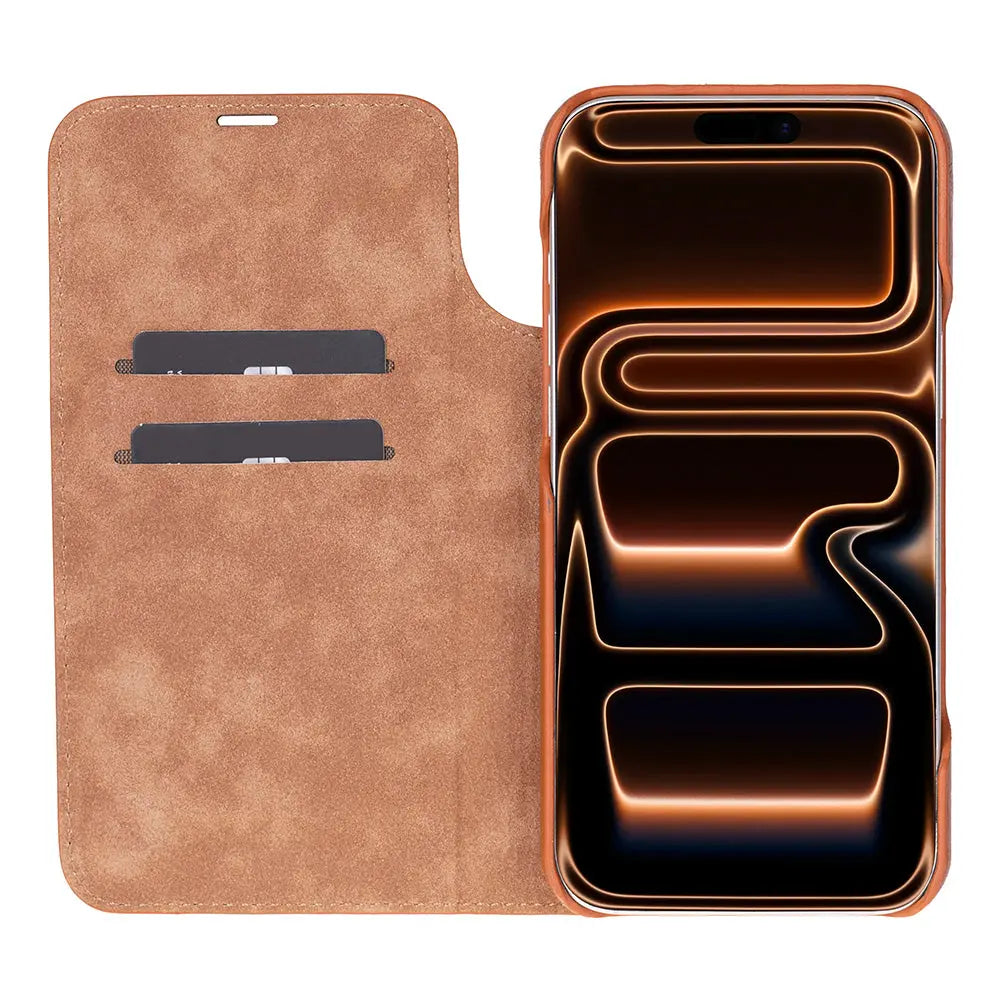 iPhone 17 Pro Genuine Leather Folio Case – Sonat Series Mizuri Leather