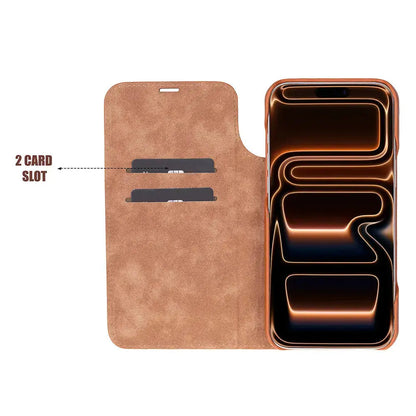 iPhone 17 Pro Genuine Leather Folio Case – Sonat Series Mizuri Leather