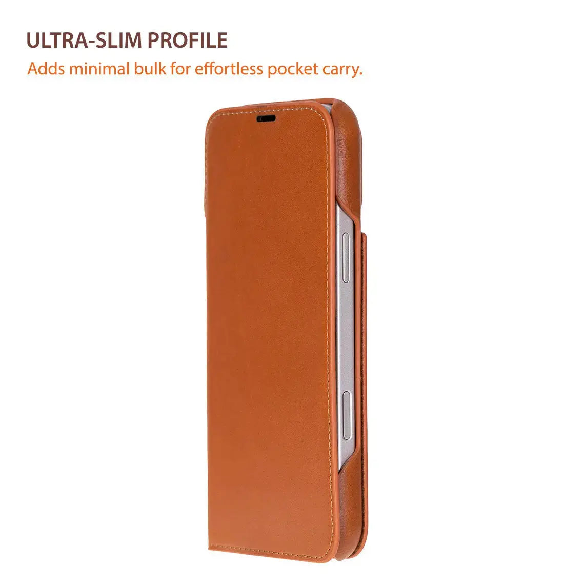 iPhone 17 Pro Genuine Leather Folio Case – Sonat Series Mizuri Leather