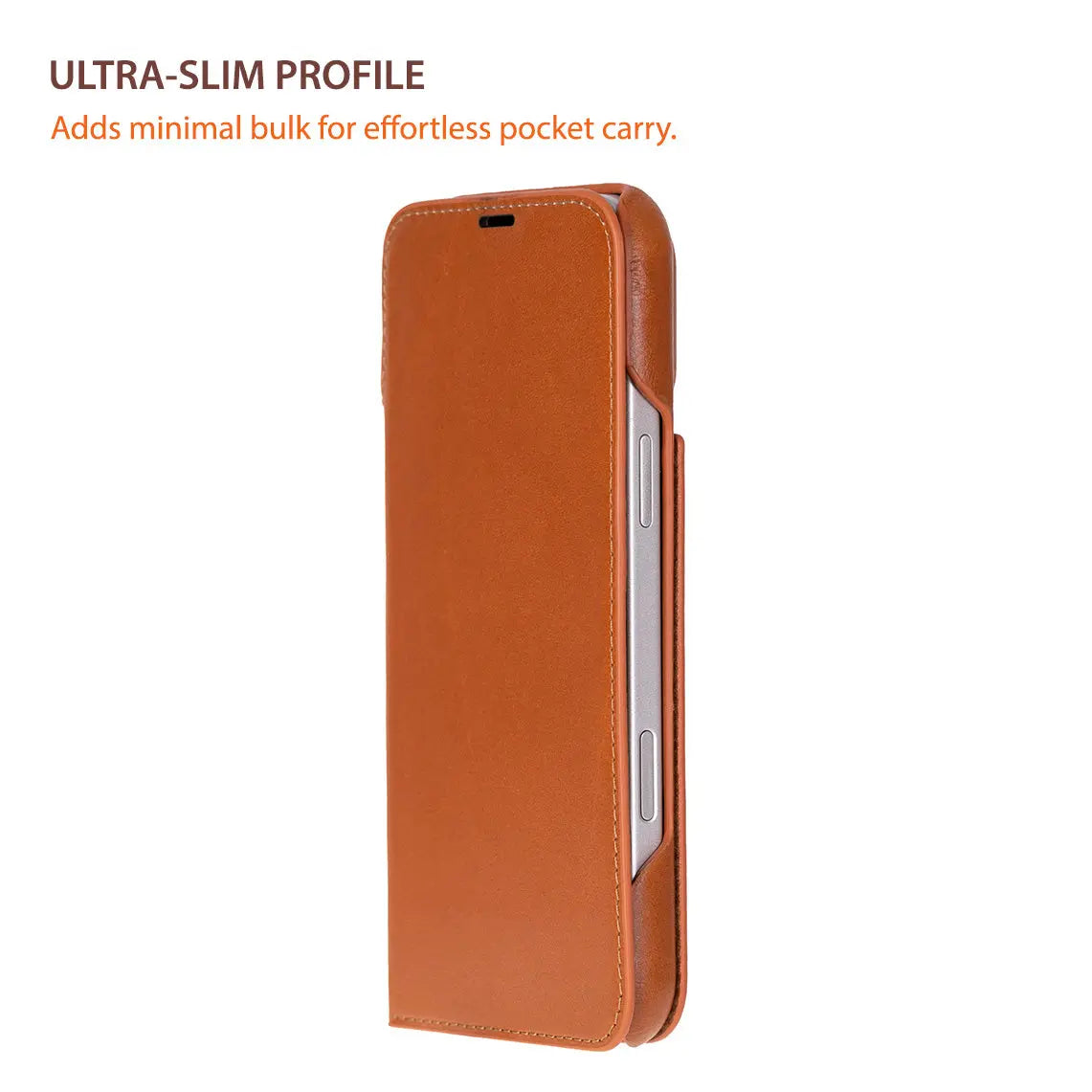 iPhone 17 Pro Max Genuine Leather Folio Case – Sonat Series Mizuri Leather