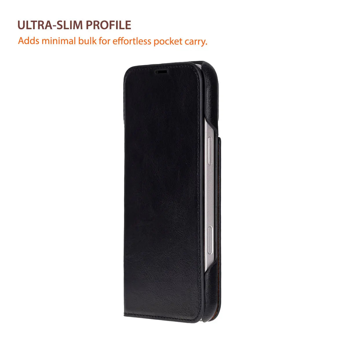 iPhone 17 Pro Max Genuine Leather Folio Case – Sonat Series Mizuri Leather