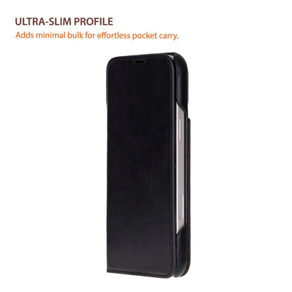 iPhone 17 Air Genuine Leather Folio Case – Sonat Series Mizuri Leather