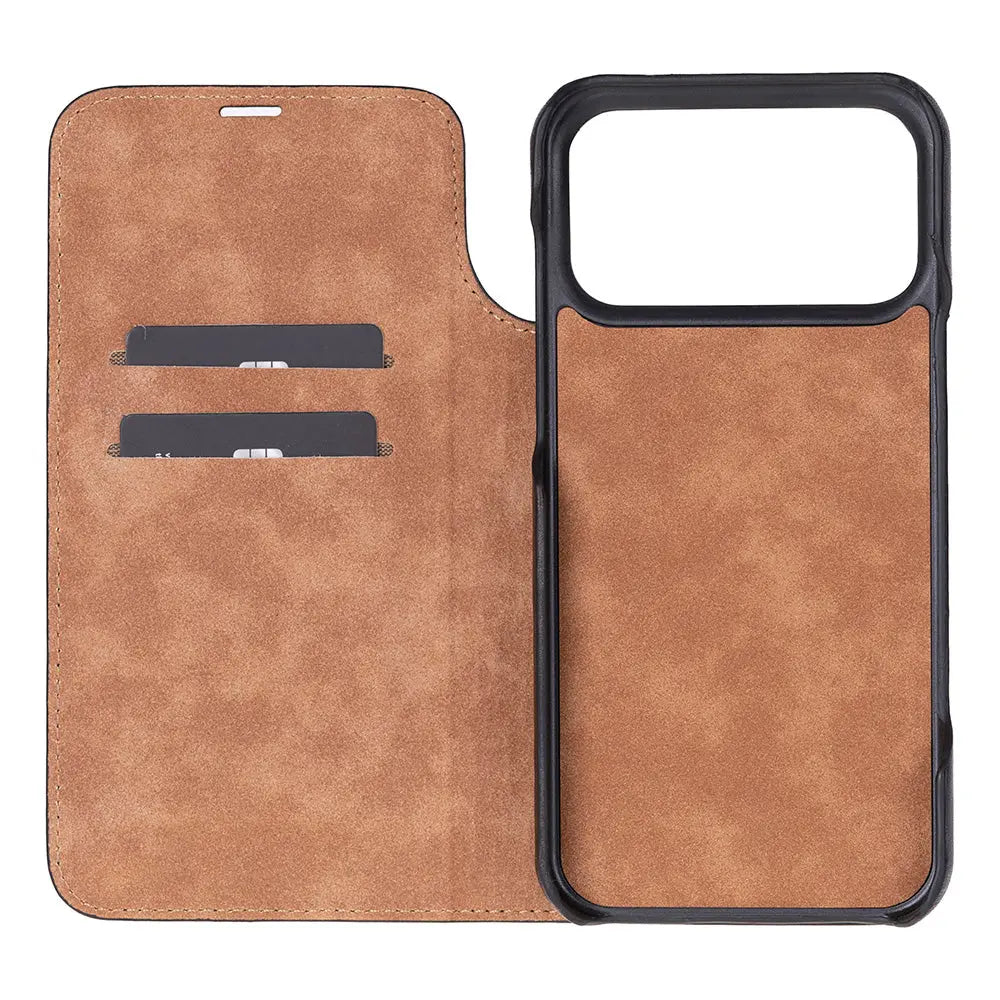 iPhone 17 Pro Max Genuine Leather Folio Case – Sonat Series Mizuri Leather