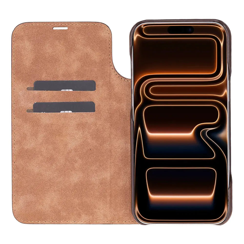 iPhone 17 Pro Genuine Leather Folio Case – Sonat Series Mizuri Leather