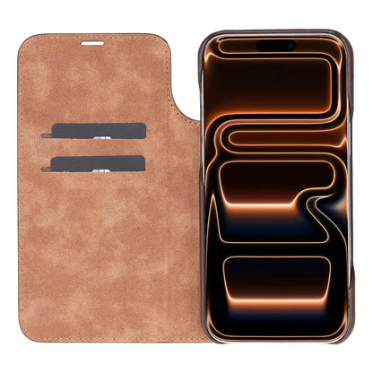 iPhone 17 Pro Genuine Leather Folio Case – Sonat Series Mizuri Leather