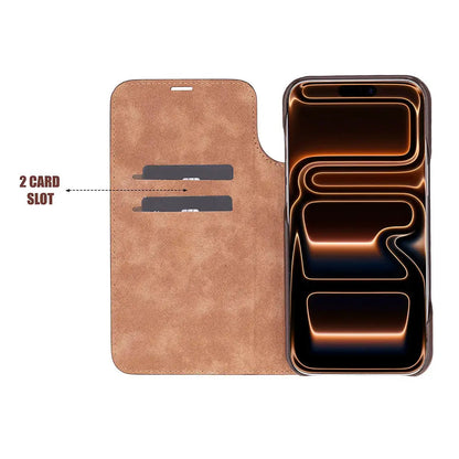 iPhone 17 Pro Max Genuine Leather Folio Case – Sonat Series Mizuri Leather