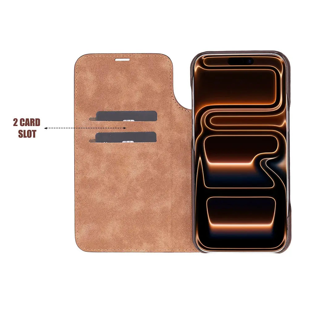 iPhone 17 Pro Genuine Leather Folio Case – Sonat Series Mizuri Leather
