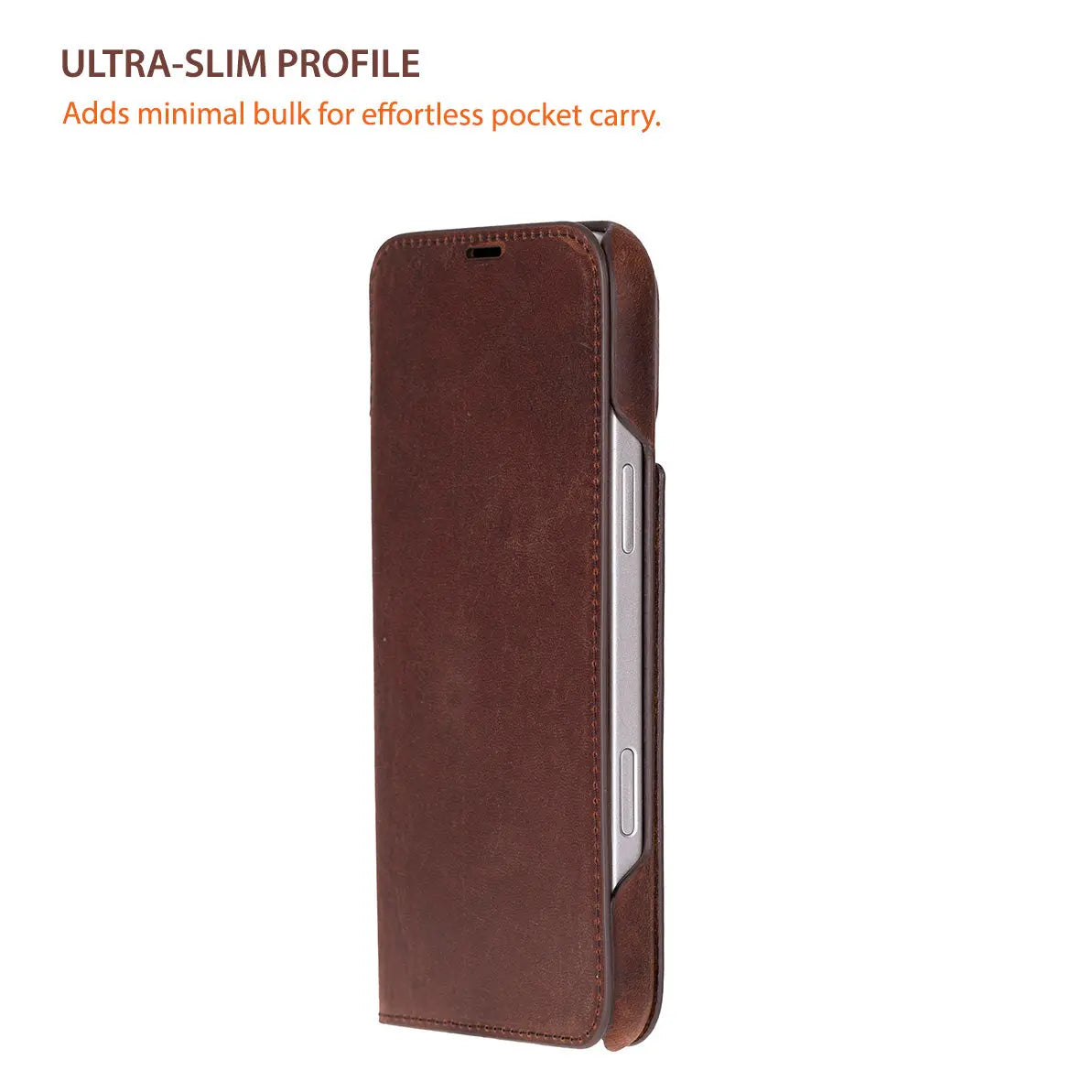 iPhone 17 Pro Max Genuine Leather Folio Case – Sonat Series Mizuri Leather