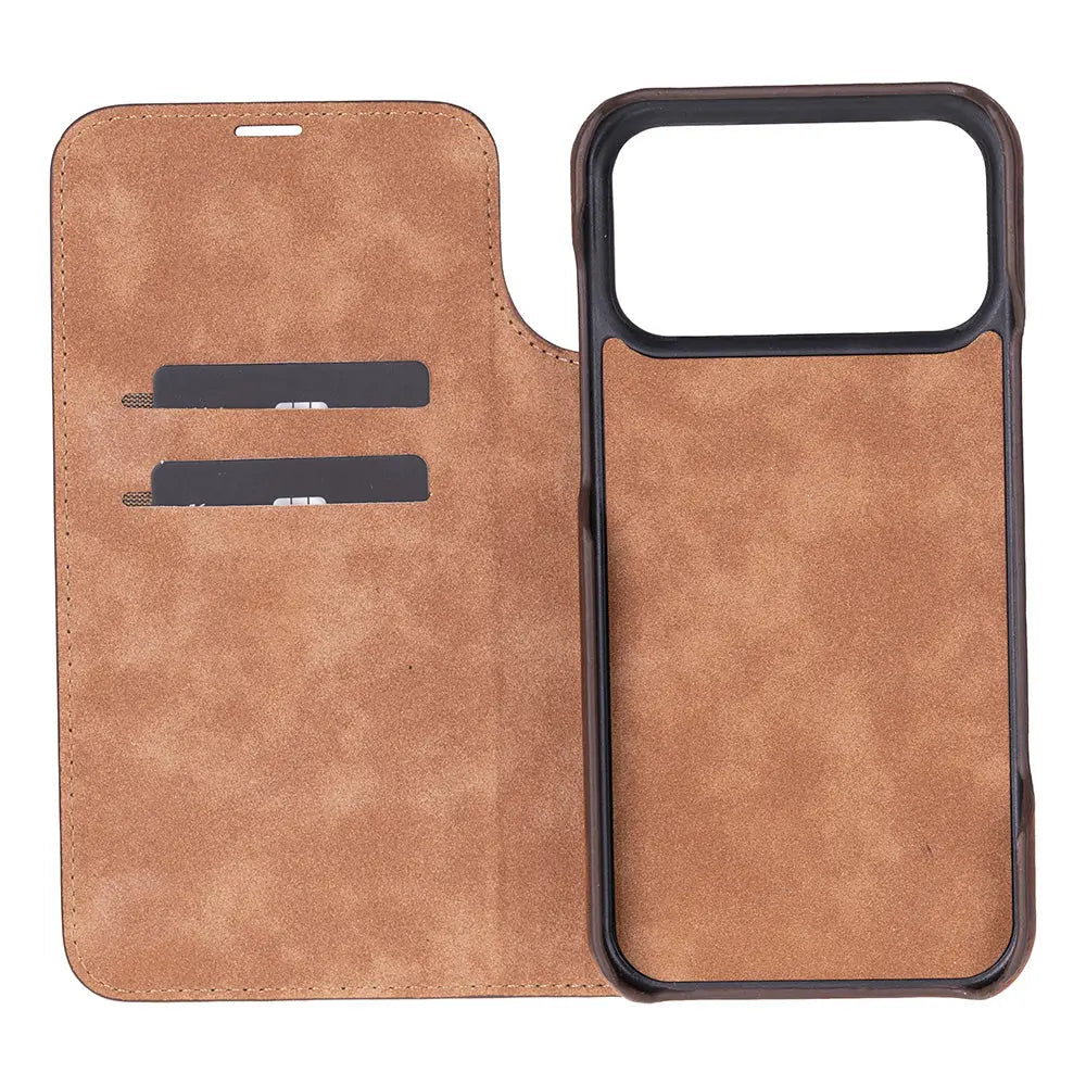 iPhone 17 Pro Max Genuine Leather Folio Case – Sonat Series Mizuri Leather