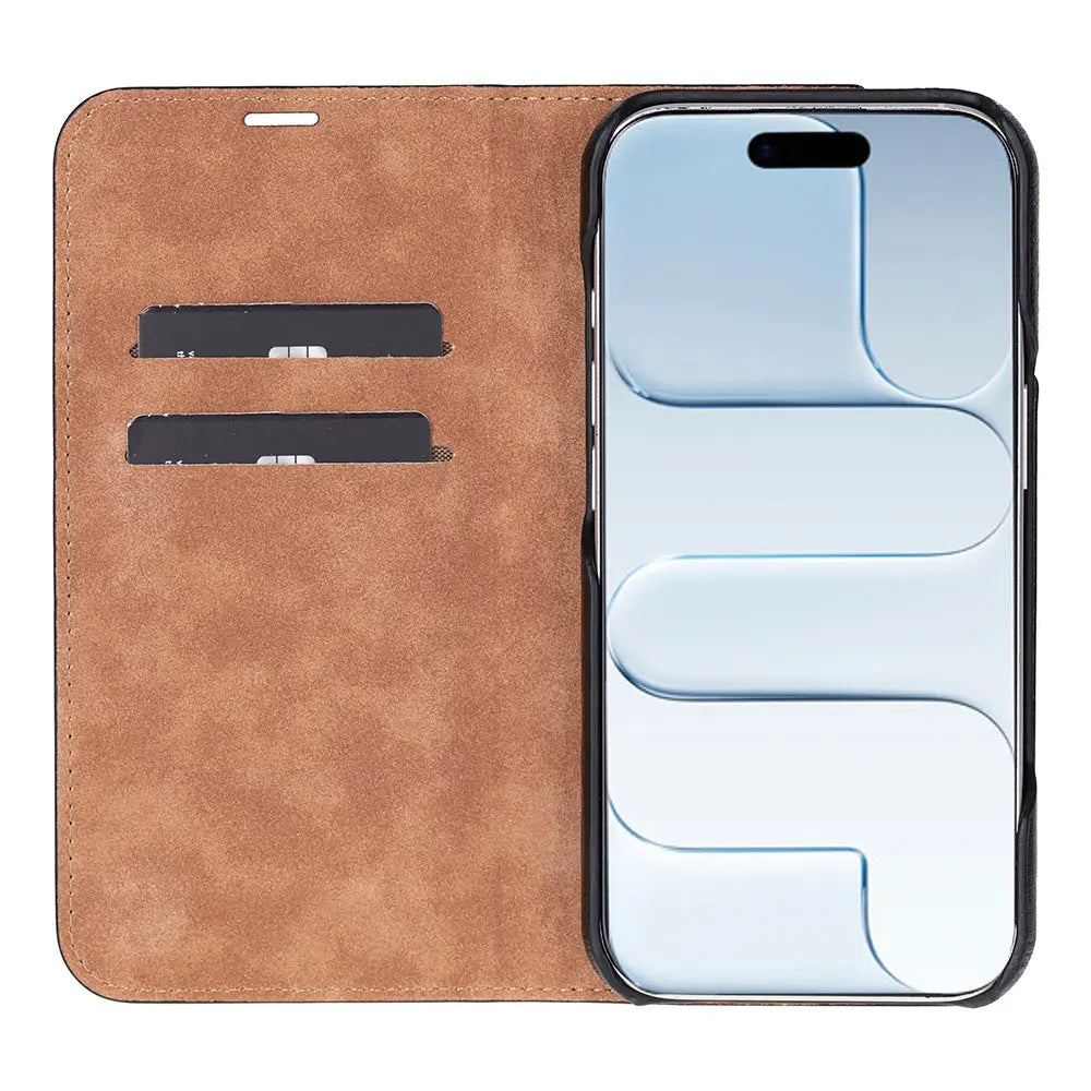 iPhone 17 Air Genuine Leather Folio Case – Sonat Series Mizuri Leather