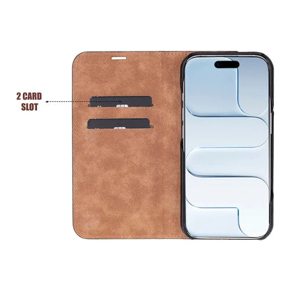 iPhone 17 Air Genuine Leather Folio Case – Sonat Series Mizuri Leather
