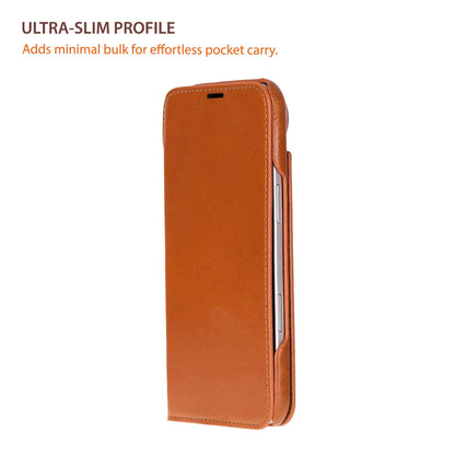 iPhone 17 Air Genuine Leather Folio Case – Sonat Series Mizuri Leather