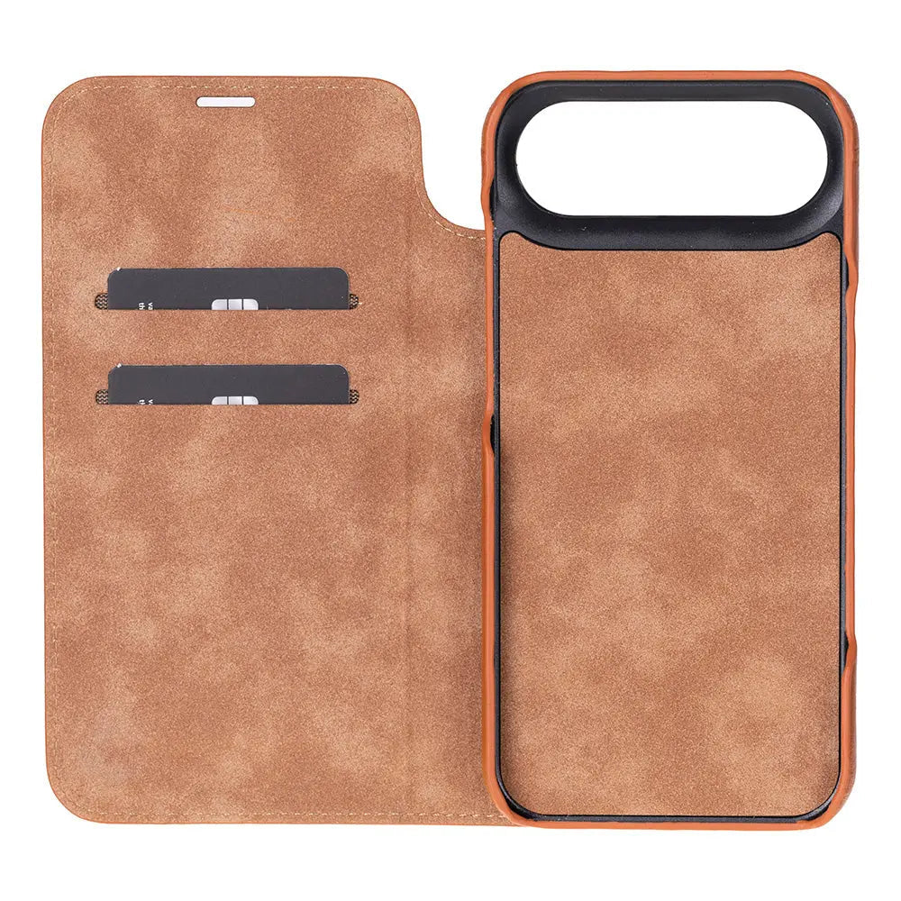 iPhone 17 Air Genuine Leather Folio Case – Sonat Series Mizuri Leather