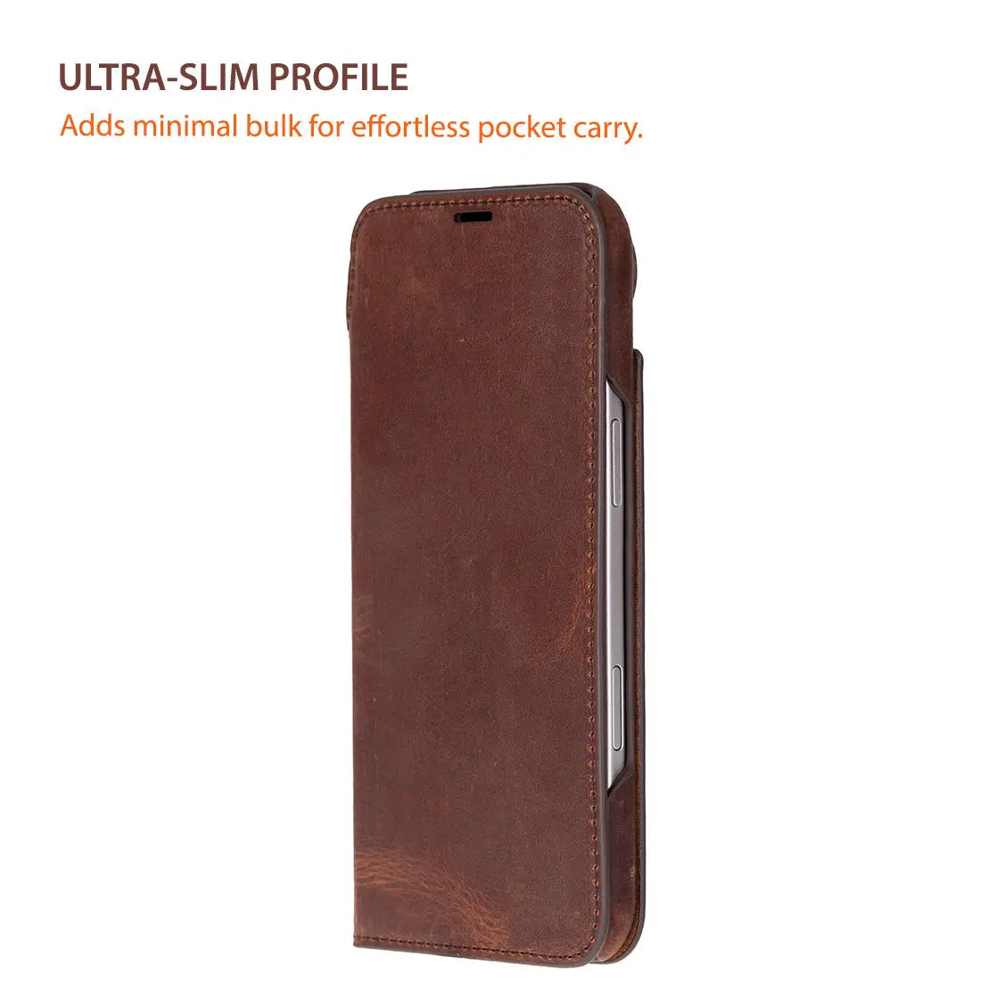iPhone 17 Air Genuine Leather Folio Case – Sonat Series Mizuri Leather
