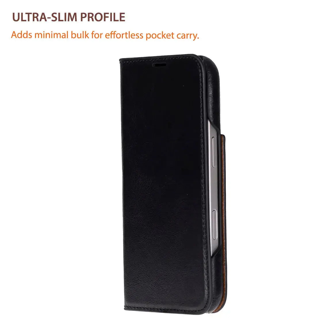iPhone 17 Genuine Leather Folio Case – Sonat Series Mizuri Leather