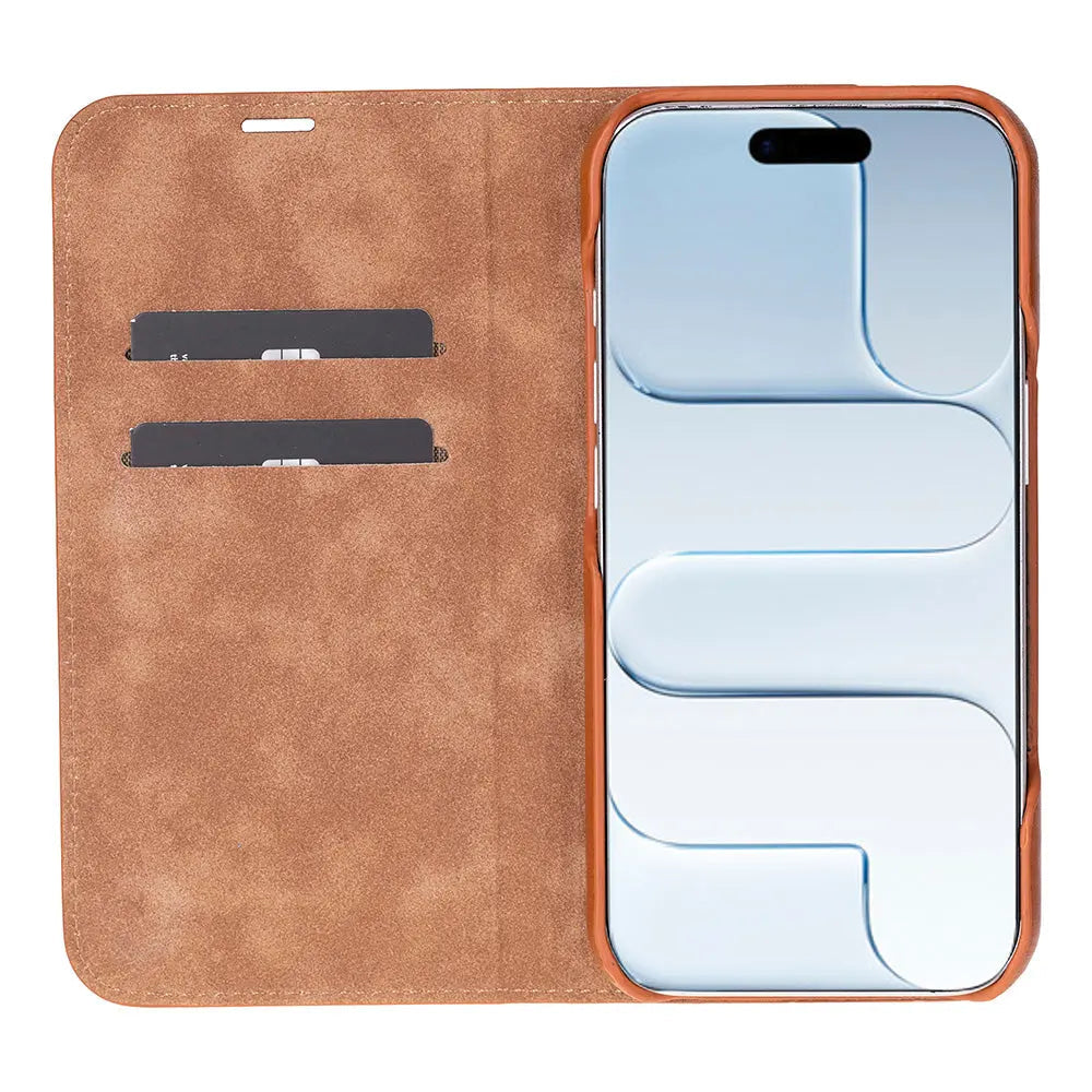 iPhone 17 Genuine Leather Folio Case – Sonat Series Mizuri Leather