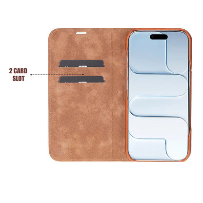 iPhone 17 Genuine Leather Folio Case – Sonat Series Mizuri Leather