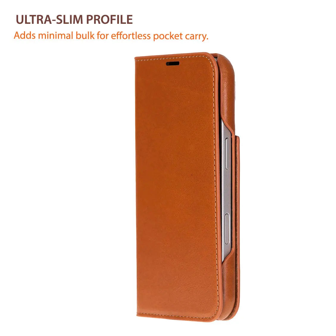 iPhone 17 Genuine Leather Folio Case – Sonat Series Mizuri Leather