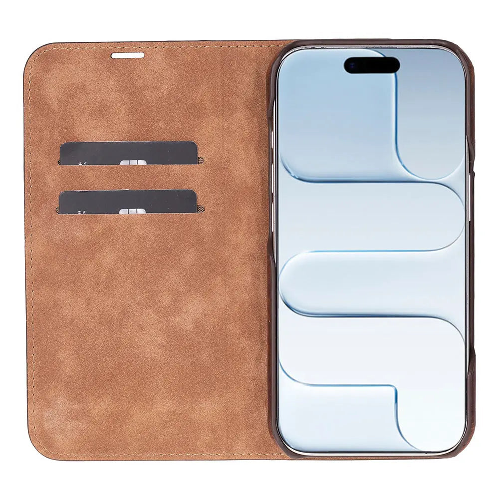 iPhone 17 Genuine Leather Folio Case – Sonat Series Mizuri Leather