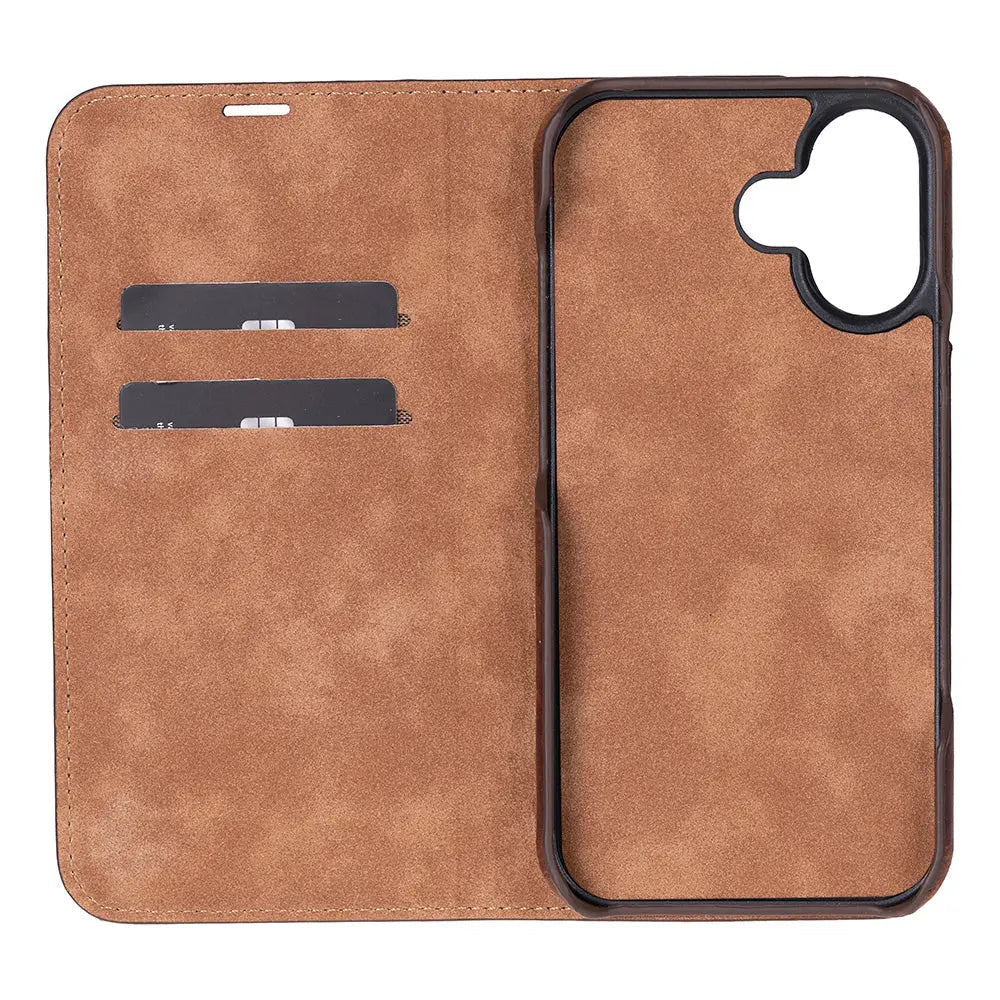 iPhone 17 Genuine Leather Folio Case – Sonat Series Mizuri Leather