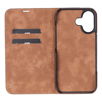 iPhone 17 Genuine Leather Folio Case – Sonat Series Mizuri Leather
