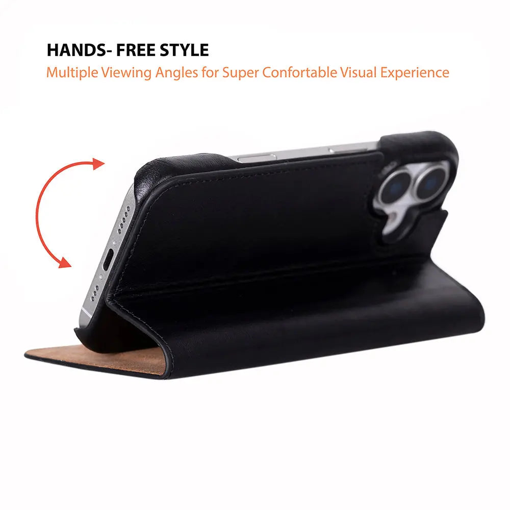 iPhone 17 Genuine Leather Folio Case – Sonat Series Mizuri Leather