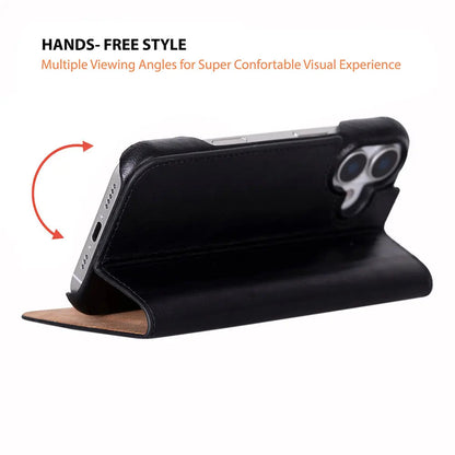 iPhone 17 Genuine Leather Folio Case – Sonat Series Mizuri Leather