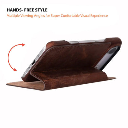 iPhone 17 Air Genuine Leather Folio Case – Sonat Series Mizuri Leather