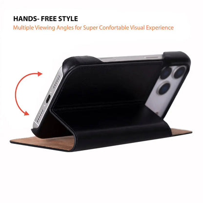 iPhone 17 Pro Max Genuine Leather Folio Case – Sonat Series Mizuri Leather