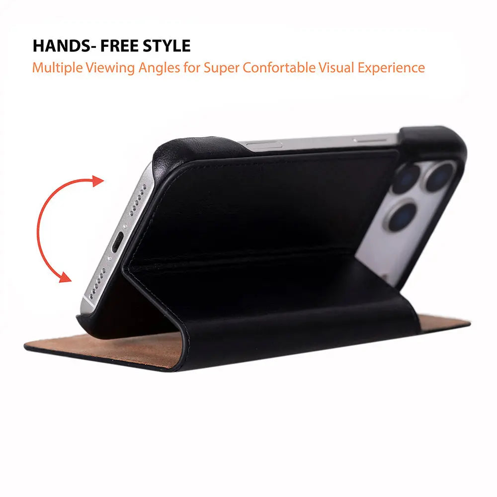 iPhone 17 Pro Genuine Leather Folio Case – Sonat Series Mizuri Leather