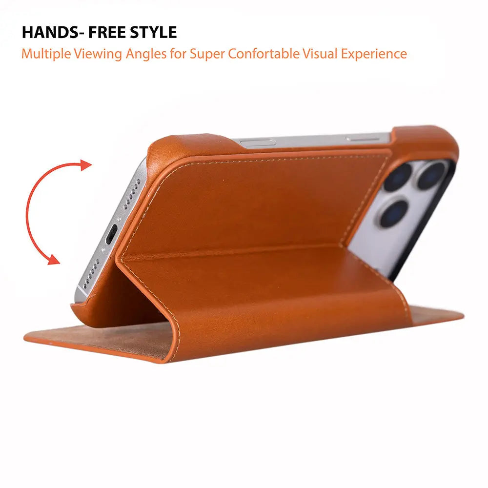 iPhone 17 Pro Max Genuine Leather Folio Case – Sonat Series Mizuri Leather