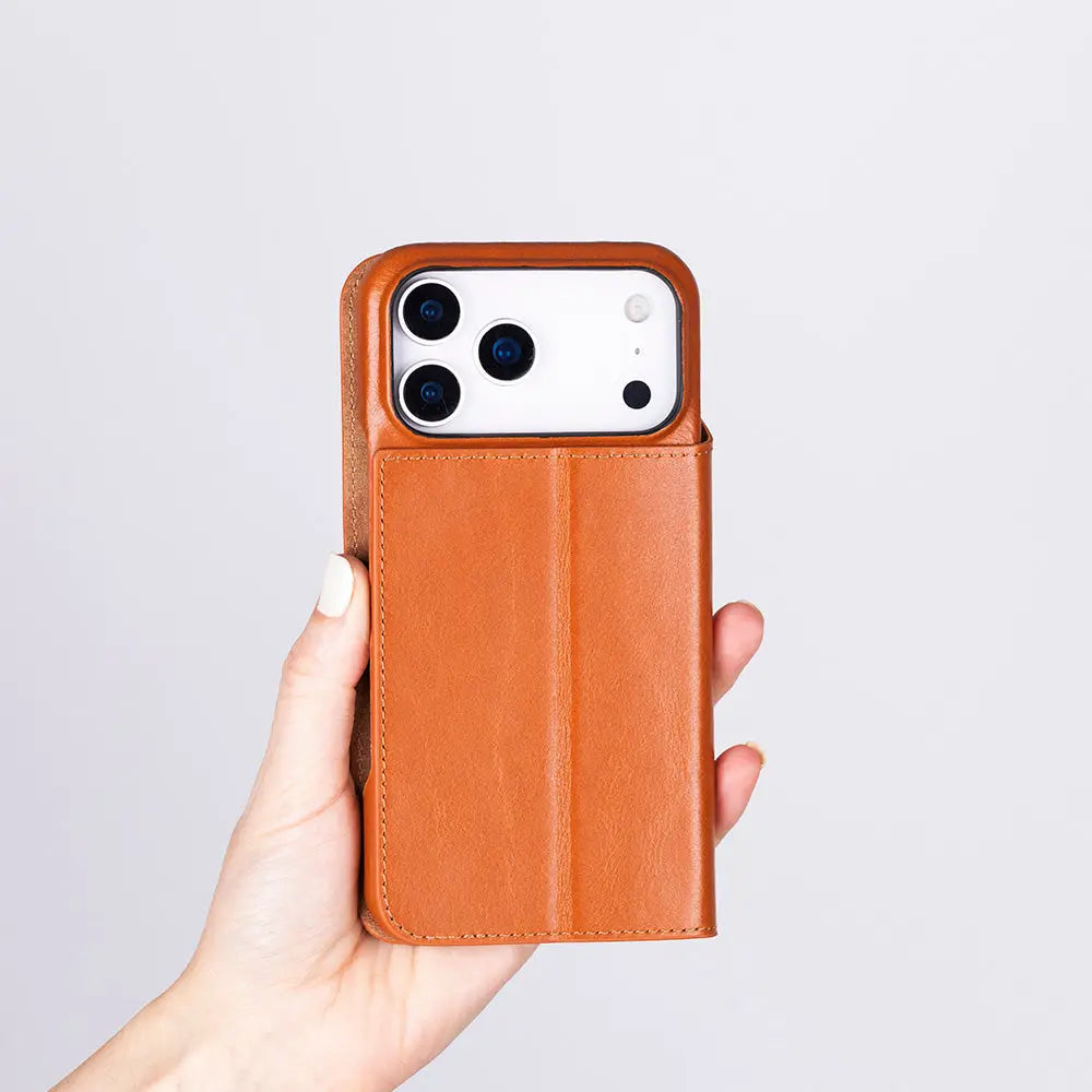 iPhone 17 Pro Max Genuine Leather Folio Case – Sonat Series Mizuri Leather