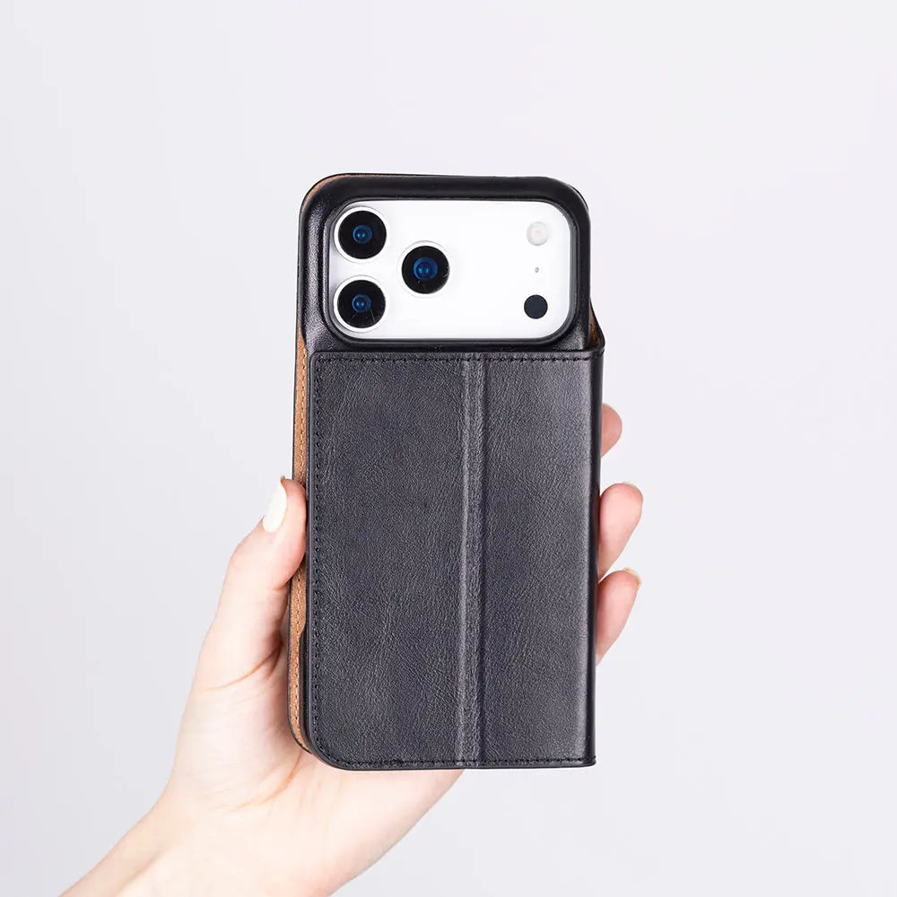 iPhone 17 Pro Max Genuine Leather Folio Case – Sonat Series Mizuri Leather