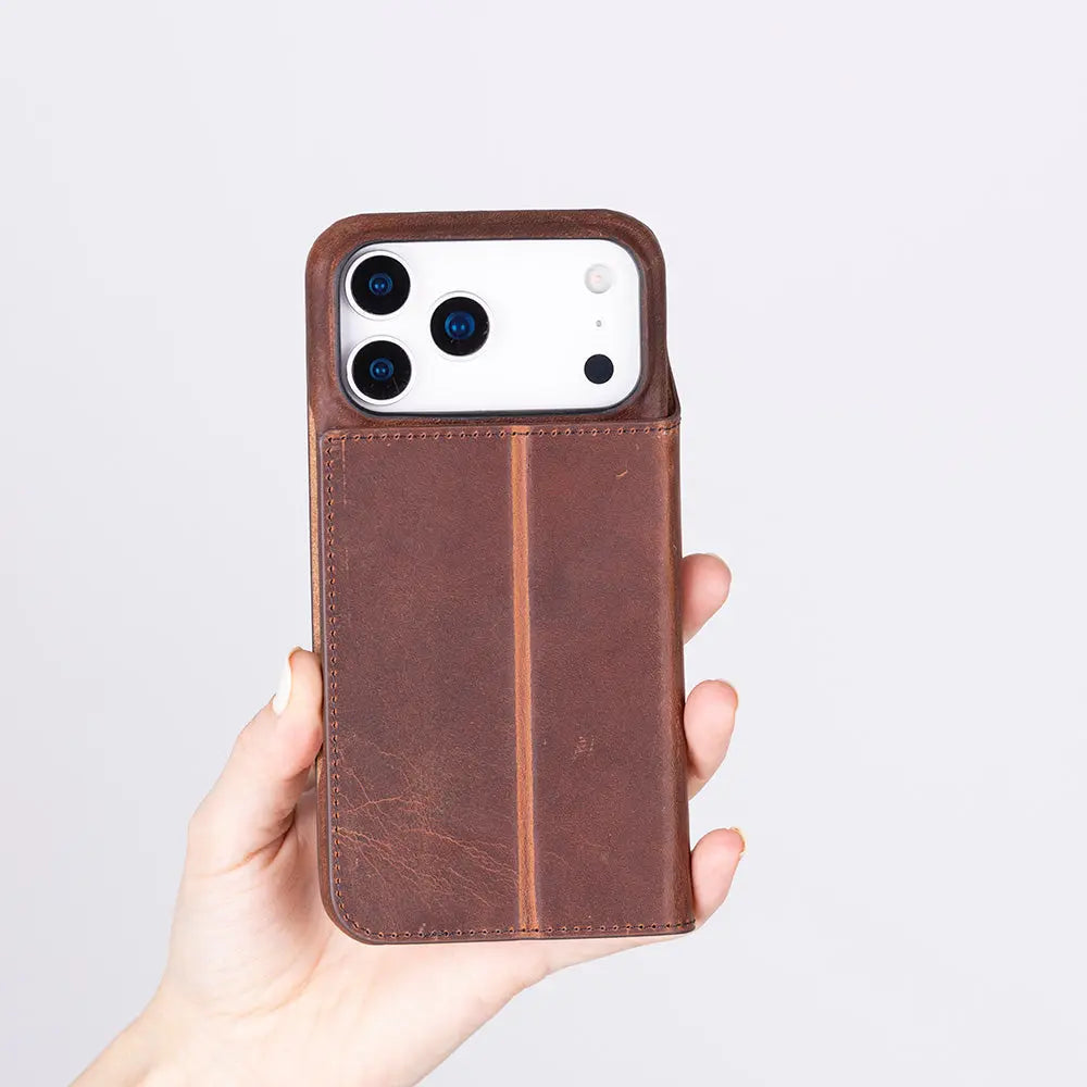 iPhone 17 Pro Genuine Leather Folio Case – Sonat Series Mizuri Leather
