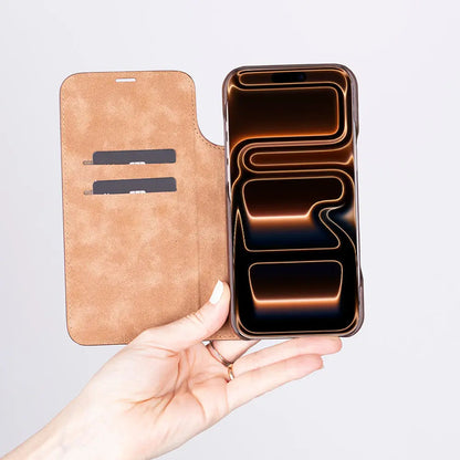 iPhone 17 Pro Max Genuine Leather Folio Case – Sonat Series Mizuri Leather