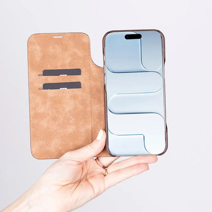 iPhone 17 Genuine Leather Folio Case – Sonat Series Mizuri Leather