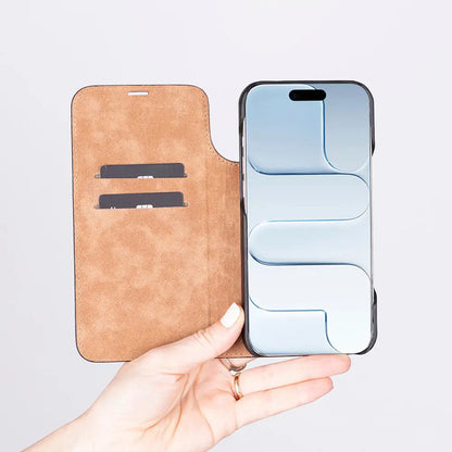 iPhone 17 Air Genuine Leather Folio Case – Sonat Series Mizuri Leather