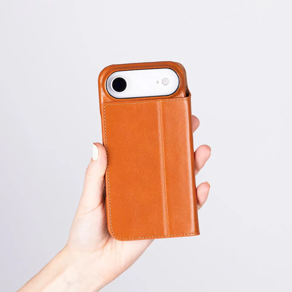 iPhone 17 Air Genuine Leather Folio Case – Sonat Series Mizuri Leather