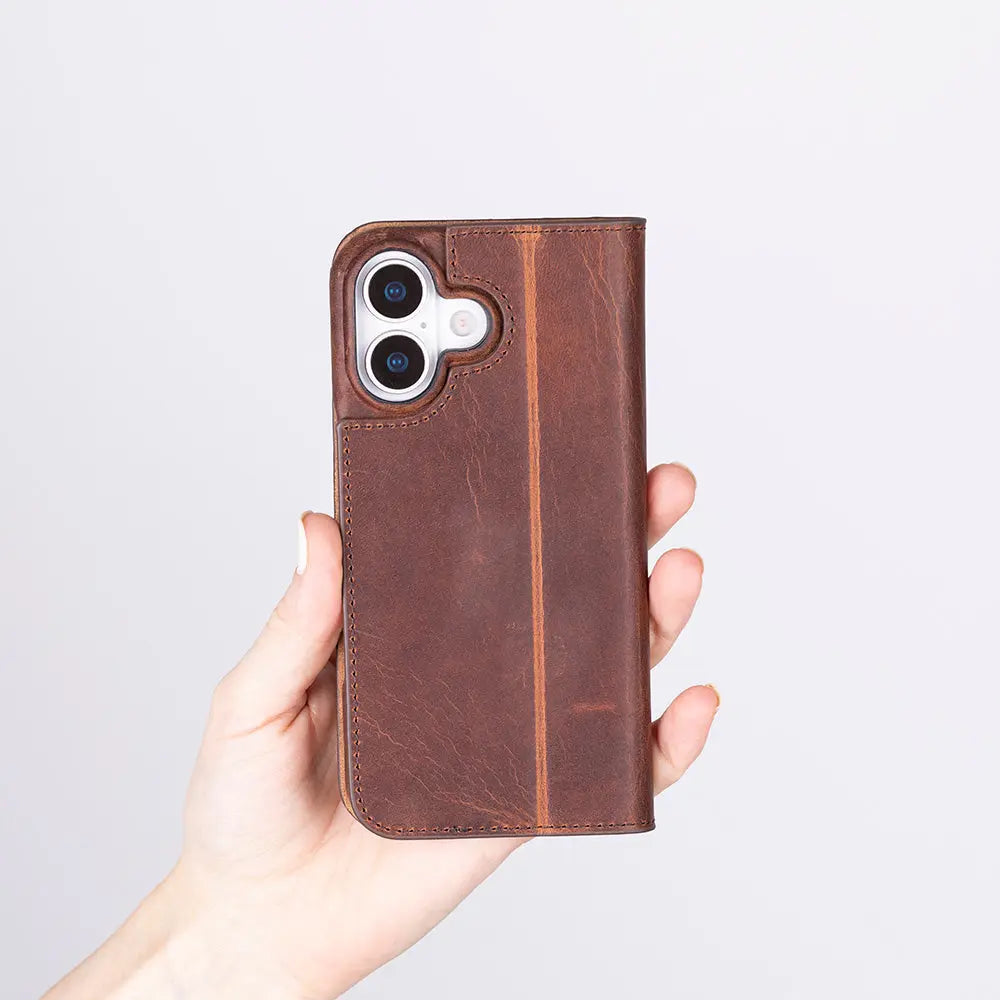 iPhone 17 Genuine Leather Folio Case – Sonat Series Mizuri Leather