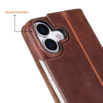 iPhone 17 Genuine Leather Folio Case – Sonat Series Mizuri Leather