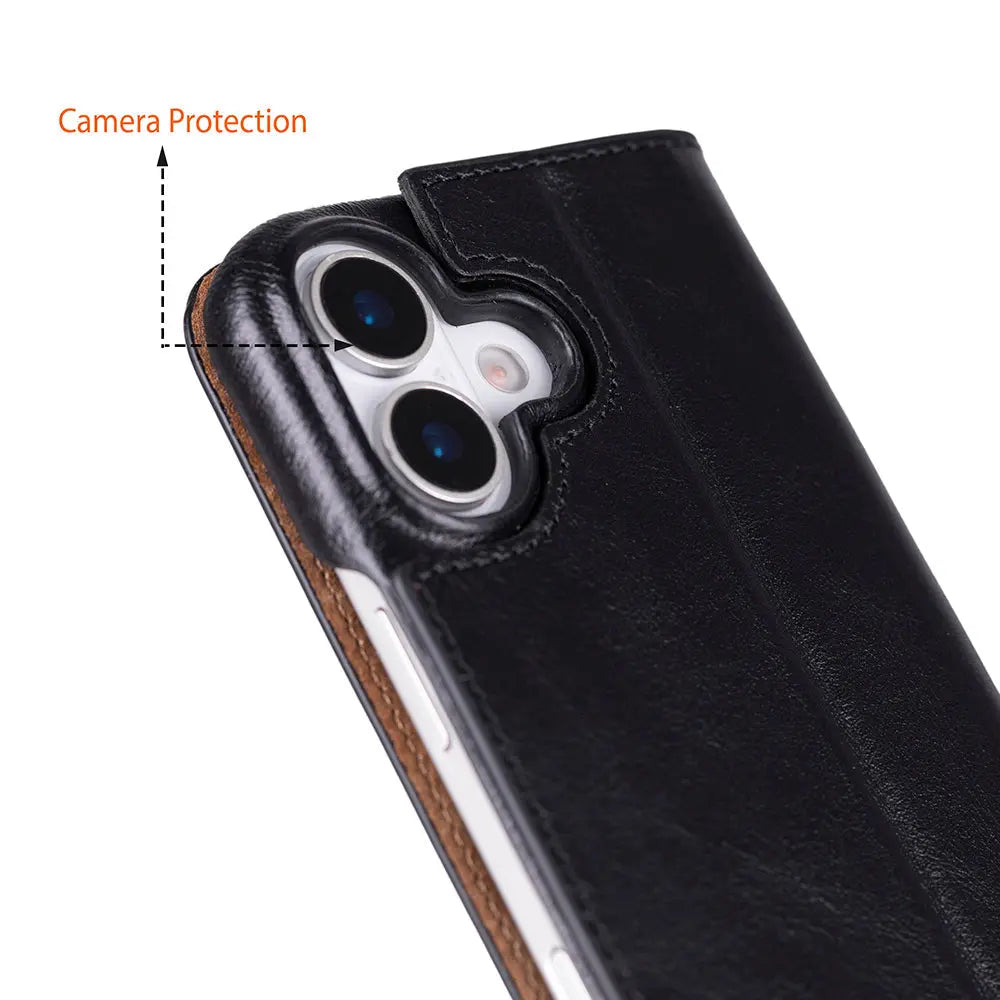 iPhone 17 Genuine Leather Folio Case – Sonat Series Mizuri Leather