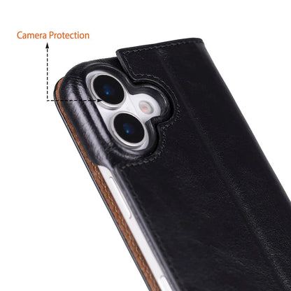 iPhone 17 Genuine Leather Folio Case – Sonat Series Mizuri Leather