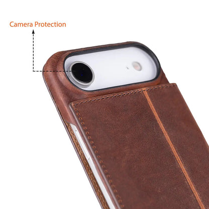 iPhone 17 Air Genuine Leather Folio Case – Sonat Series Mizuri Leather