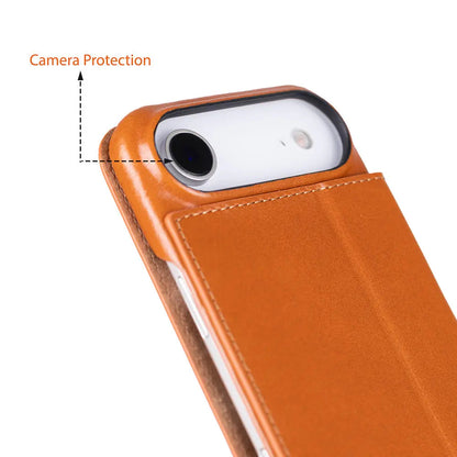 iPhone 17 Air Genuine Leather Folio Case – Sonat Series Mizuri Leather