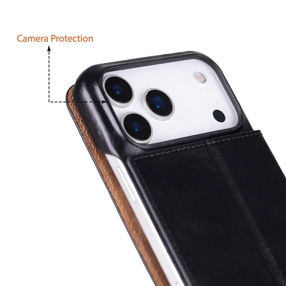 iPhone 17 Pro Genuine Leather Folio Case – Sonat Series Mizuri Leather
