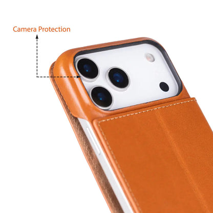 iPhone 17 Pro Max Genuine Leather Folio Case – Sonat Series Mizuri Leather