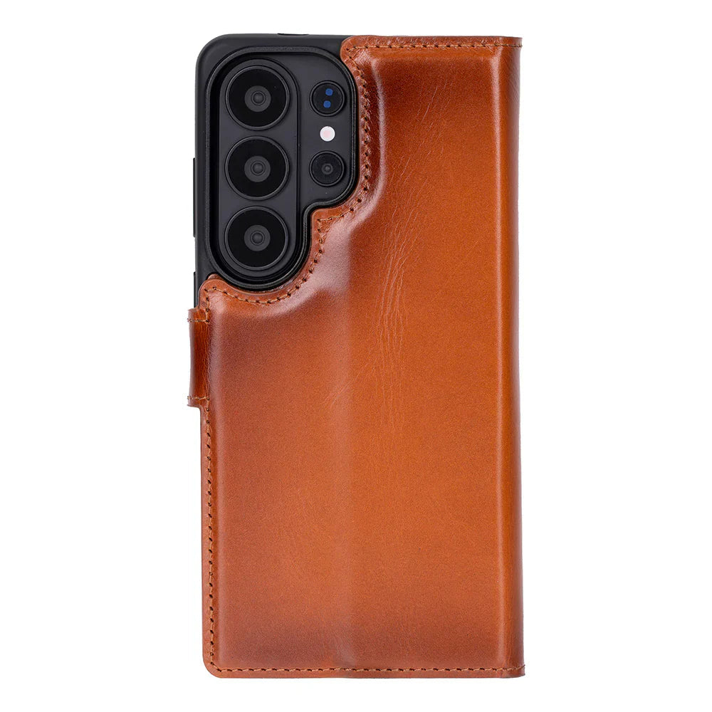 Magic Samsung Galaxy S26 Ultra Detachable Leather Wallet Case – Genuine Leather Phone Case for Everyday Carry | Minimal & Handcrafted Mizuri Leather