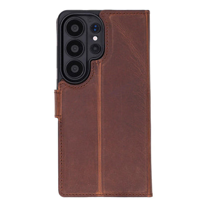 Magic Samsung Galaxy S26 Ultra Detachable Leather Wallet Case – Genuine Leather Phone Case for Everyday Carry | Minimal & Handcrafted Mizuri Leather