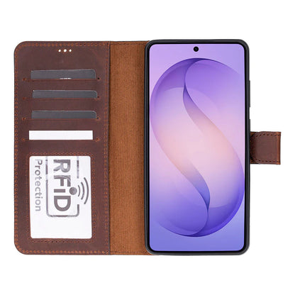 Magic Samsung Galaxy S26 Ultra Detachable Leather Wallet Case – Genuine Leather Phone Case for Everyday Carry | Minimal & Handcrafted Mizuri Leather